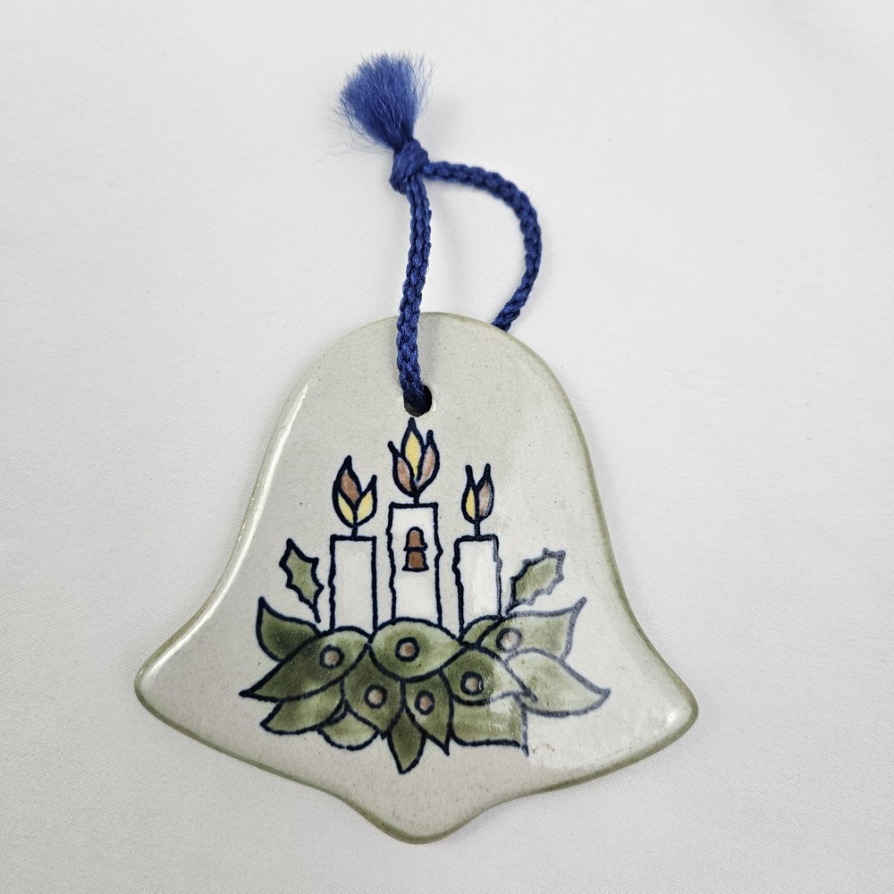 Louisville Stoneware Pottery Christmas Tree Ornament 3" Bell